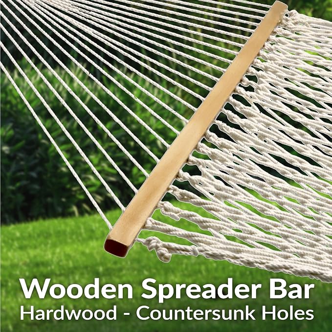 Sunnydaze Cotton Rope Hammock for Outside - Image 5