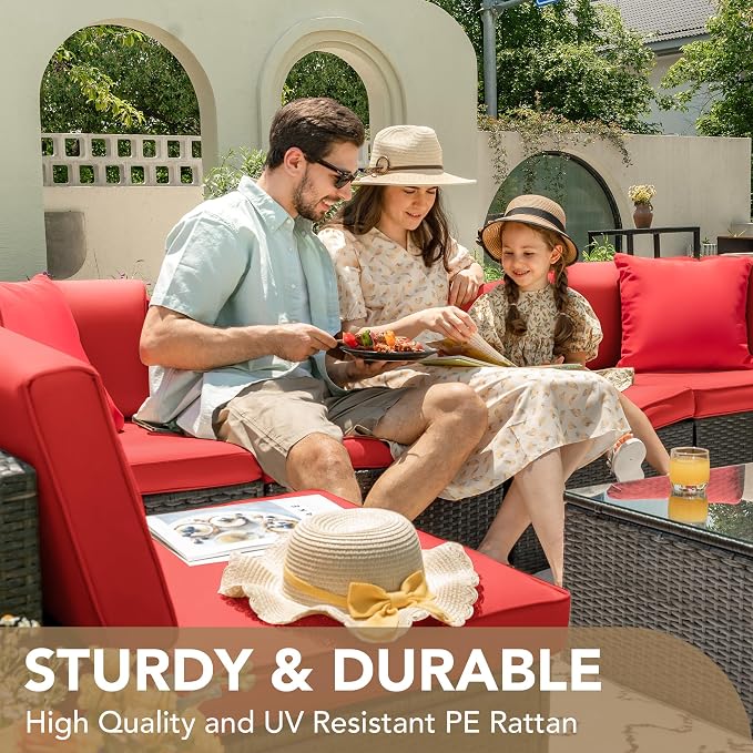 Devoko Patio Furniture Sets 6 Pieces Outdoor Sectional Rattan Sofa Manual - Image 4