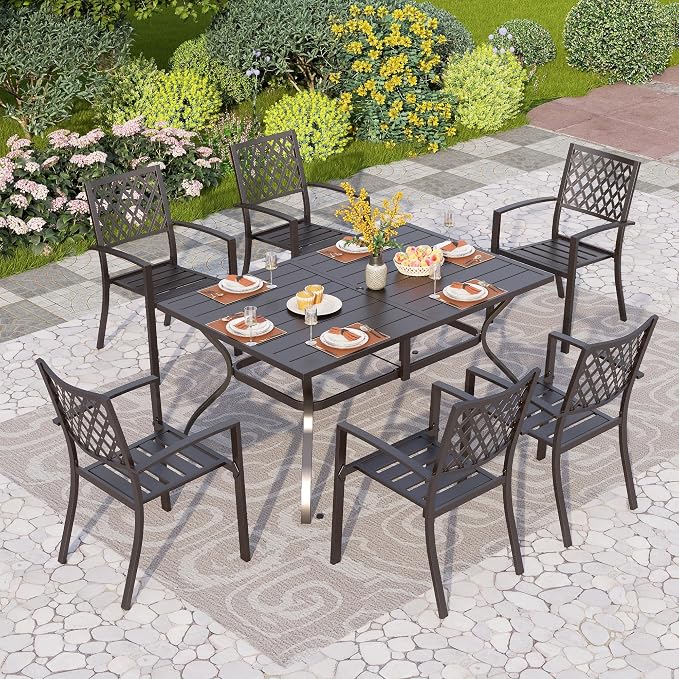 PHI VILLA 7 Pieces Outdoor Dining Set - Image 5