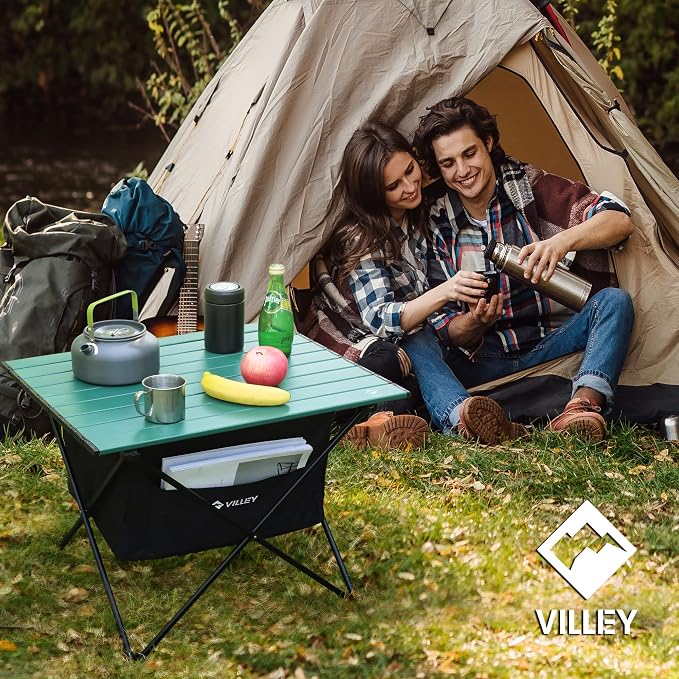 VILLEY Portable Camping Side Table, Ultralight Aluminum Folding Beach Table - Image 7