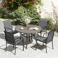 VICLLAX 5 Pieces Patio Dining Set, Outdoor Furniture Set Includes 41.2" Round by HOME