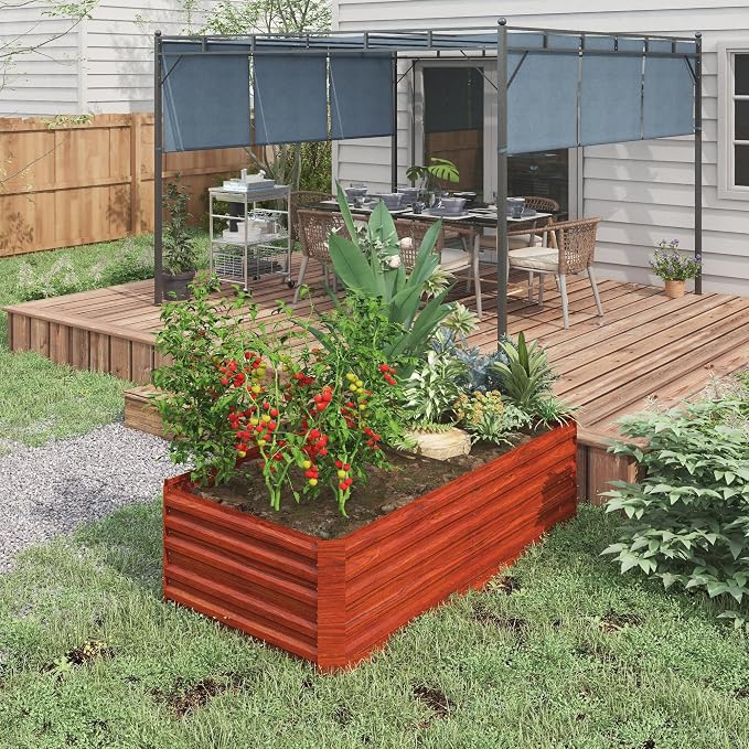 Outsunny Galvanized Raised Garden Bed Kit - Image 2