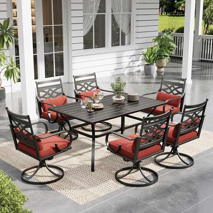 Sophia and William Swivel Patio Dining Set by SophiaWilliam