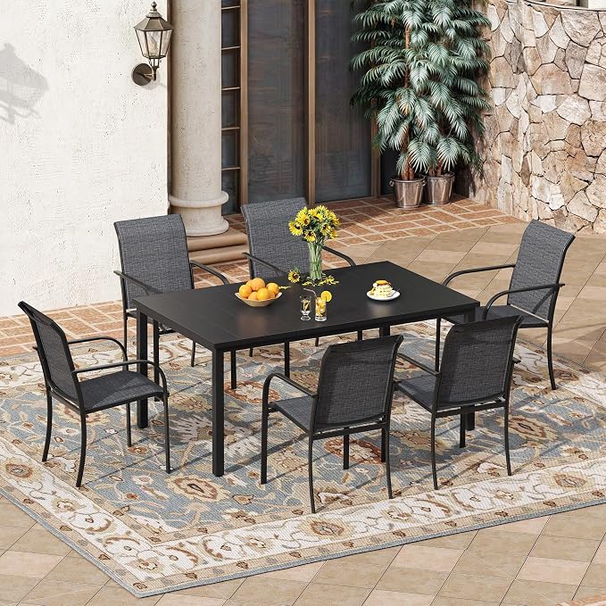 VICLLAX 7 Pieces Patio Outdoor Dining Set by HOME