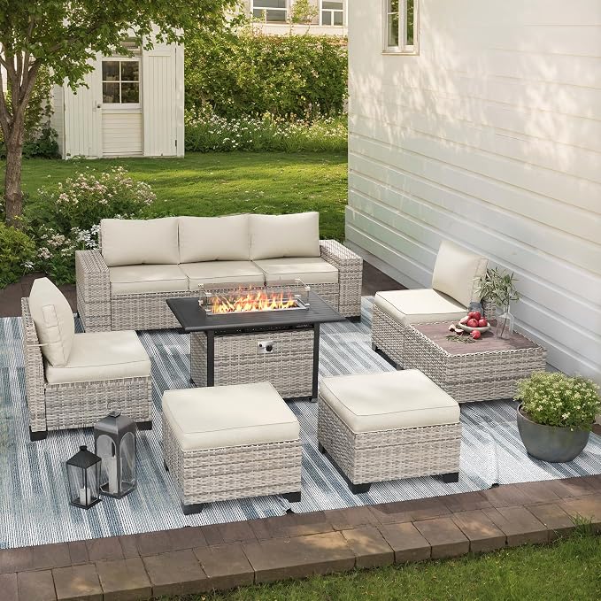 9-Piece Outdoor Patio Furniture Set by MuphyersPatioFurniture