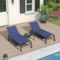 PURPLE LEAF Extra Large Outdoor Chaise Lounge 4 Pieces Aluminum Patio Lounge by PURPLELEAF