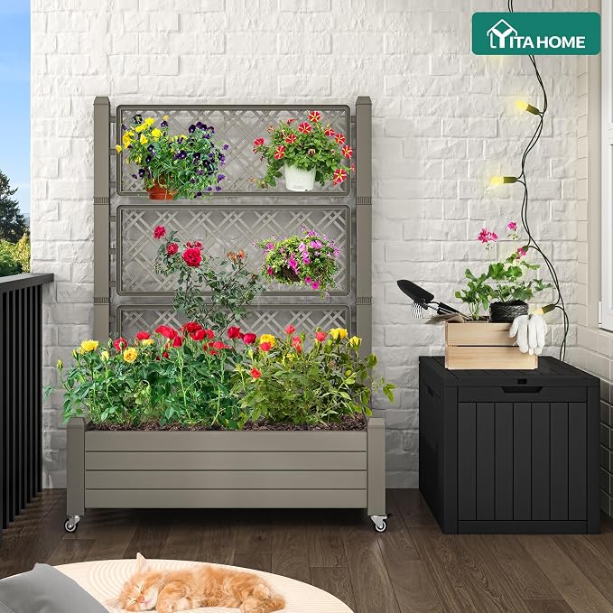 YITAHOME 43.3x17.7x61 in Planter Trellis Box - Image 3