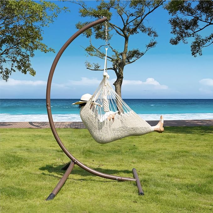 Lazy Daze Hammocks Chair Caribbean Hanging Rope Swing Chair, Soft-Spun Cotton - Image 7