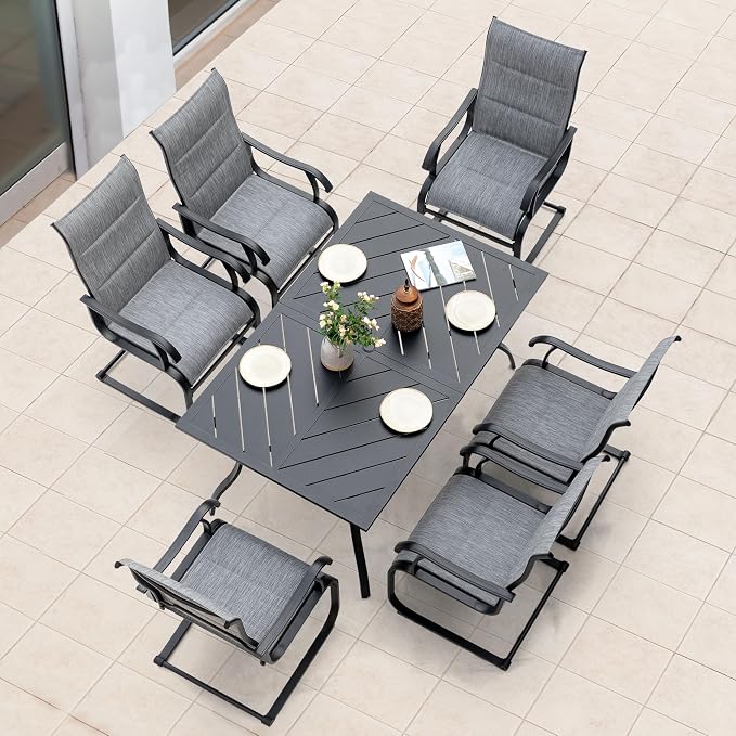 NUU GARDEN 6-Person Outdoor Dining Table, All Weather Patio Table - Image 4