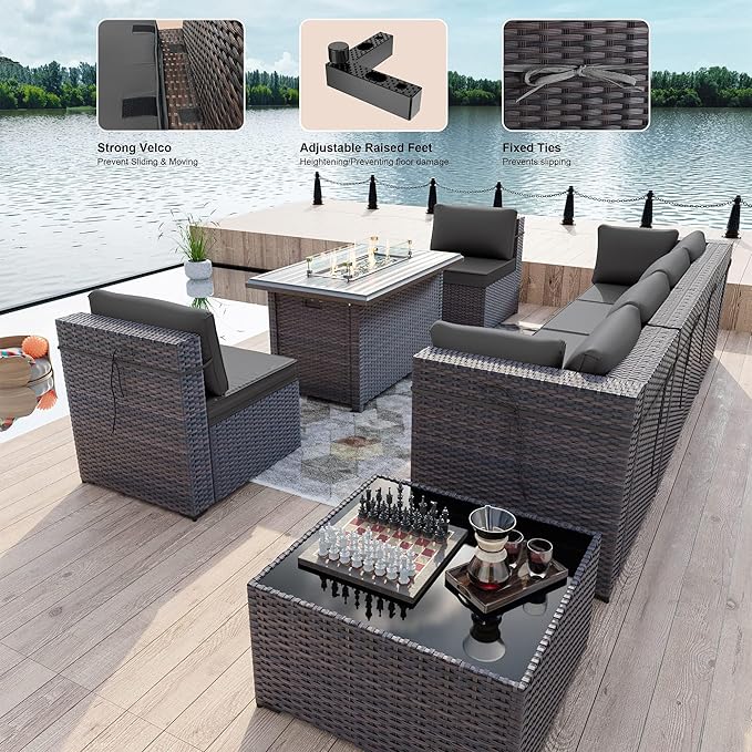 Kullavik 8 Pieces Outdoor Patio Furniture Set - Image 5