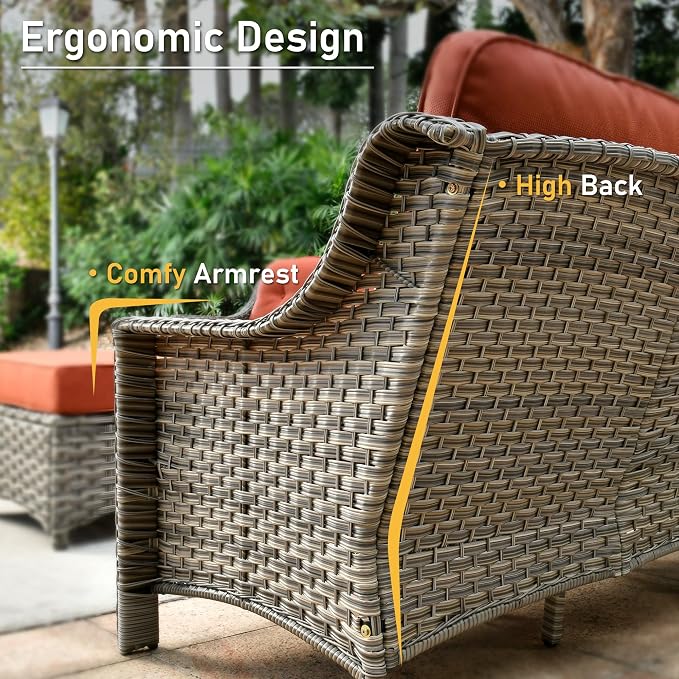 HOOOWOOO 5 Piece Patio Furniture Conversation Sets - Image 5