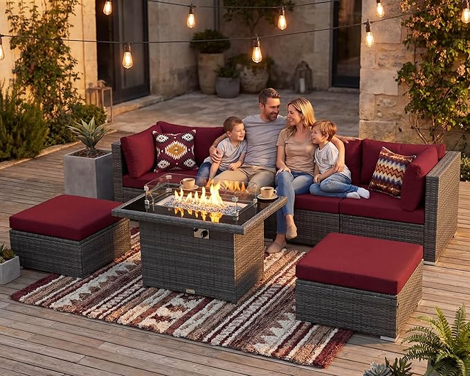 NICESOUL 7 Piece Oversized Patio Furniture Sofa Set - Image 3