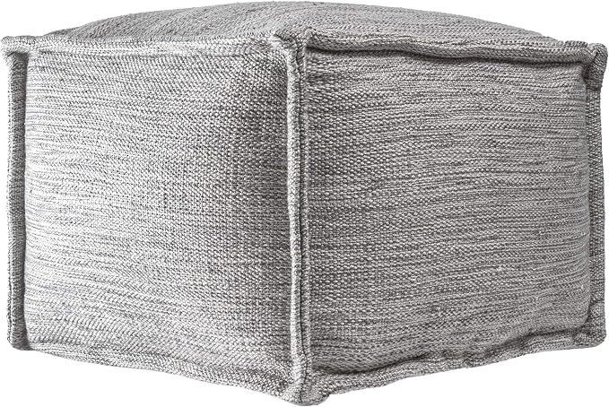 nuLOOM Sofia Casual Solid Indoor/Outdoor Filled Ottoman Pouf 14" x 20" x 20" - Image 3