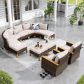 Sophia & William Half Moon Outdoor Sectional Furniture by SophiaWilliam
