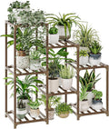 Bamworld Plant Stand Indoor Plant Shelf Outdoor Wood Plant Rack by Bamworld