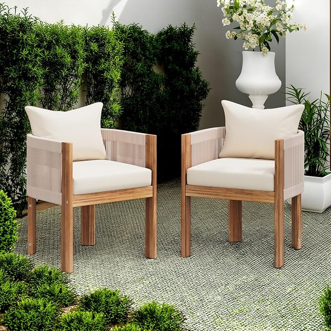 Christopher Knight Home Matera Dining Chair Set of 2, Acacia Wood Outdoor by ChristopherKnightHome