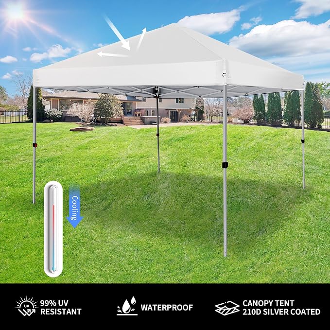 Pop Up Canopy Tent 8X8 FT, Easy Set-up Sade, Instant Shelter w/Canopy Cover - Image 3