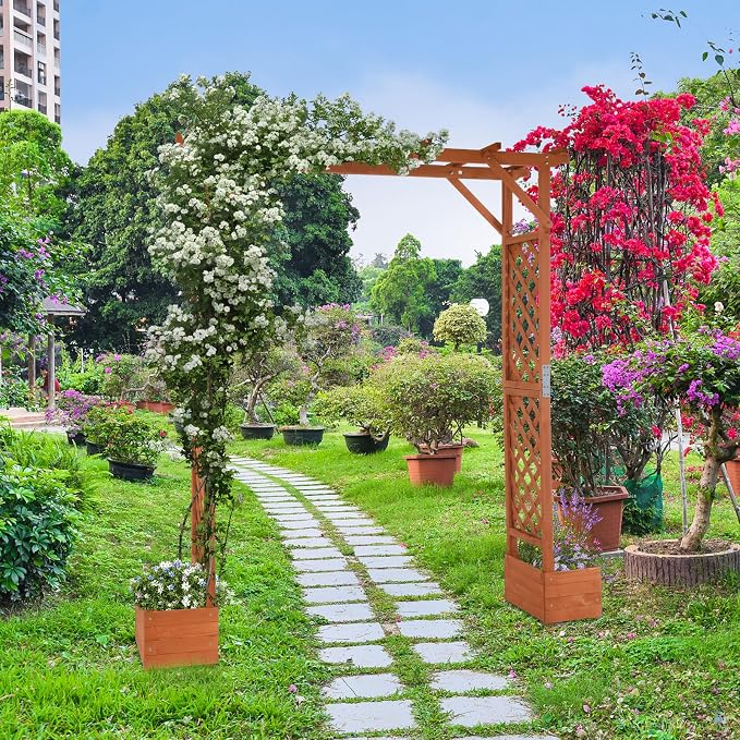 VINGLI Wooden Garden Arbor - Image 4