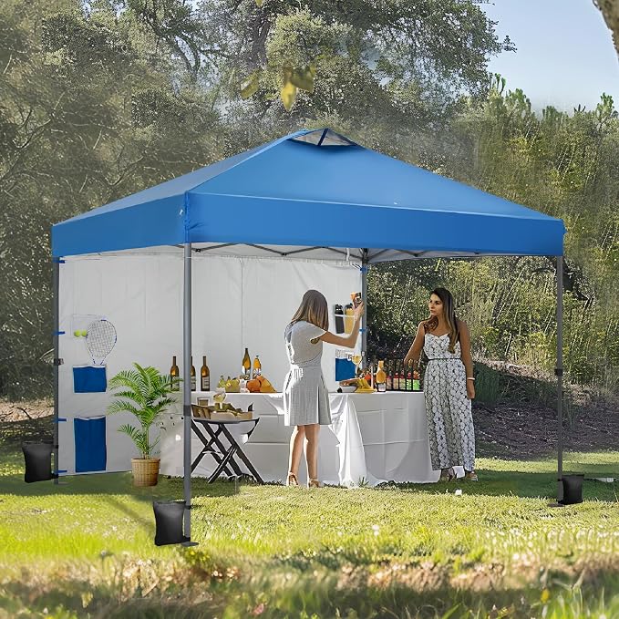 Canopy Tent Pop Up 10x10 ft One Person Push Set Up Tent, Outdoor Canopies - Image 8