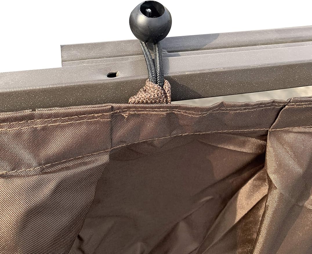 APEX GARDEN 4 Poles Brown Corner Curtain Set - Image 7