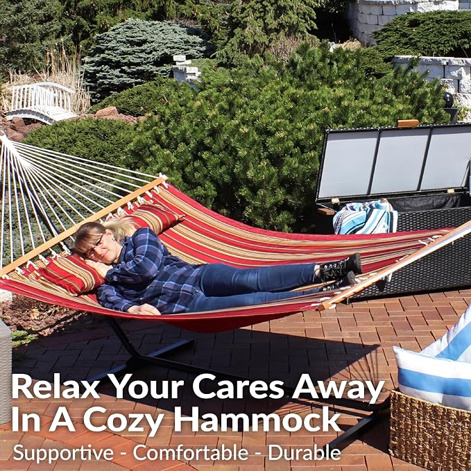 Sunnydaze Quilted Outdoor Hammock - Image 4