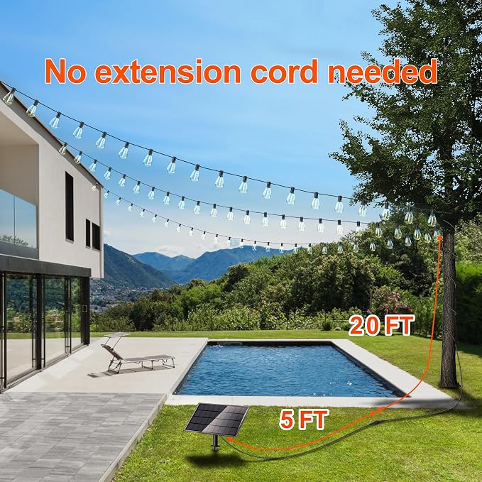 Stright Solar String Light for Outside 120FT - Image 6