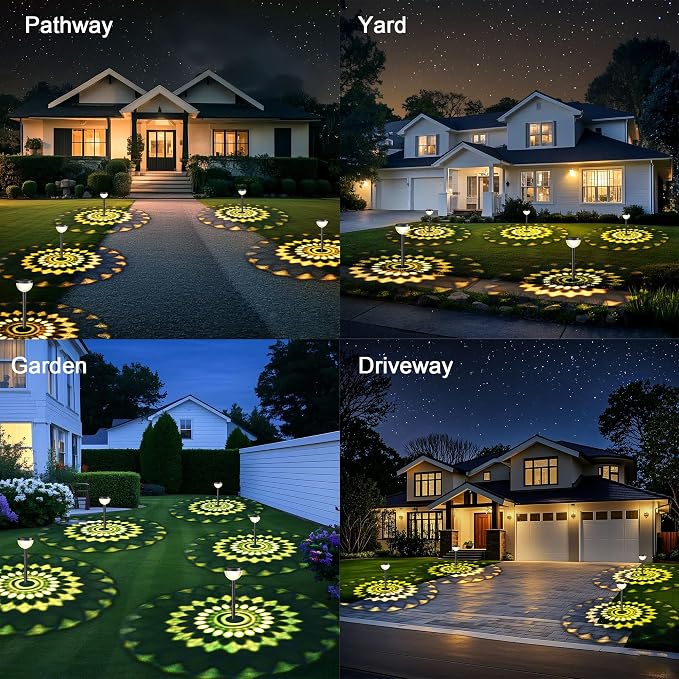 4 Pack Solar Flood Light, Security Lights, Pathway Lights - Image 3