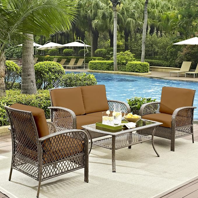 14Pcs Outdoor Cushion Covers, Patio Cushion Covers, Stretch Elastic Slipcovers - Image 6