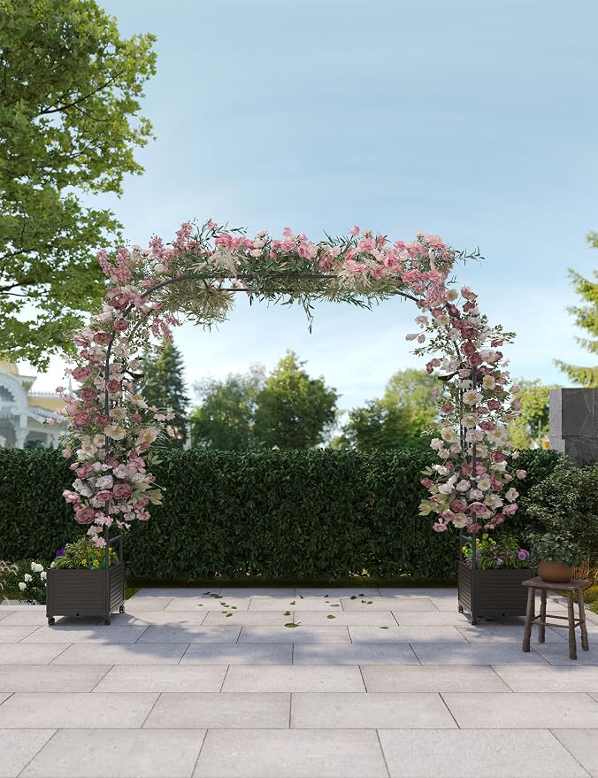 Thickened Rustproof Metal Garden Arch Trellis by Unknown