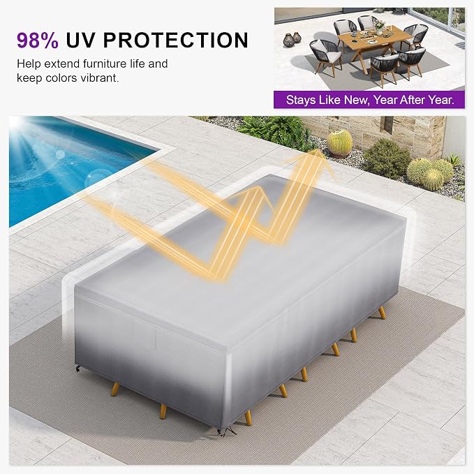 PURPLE LEAF 9 Pieces Patio Dining Set - Image 8