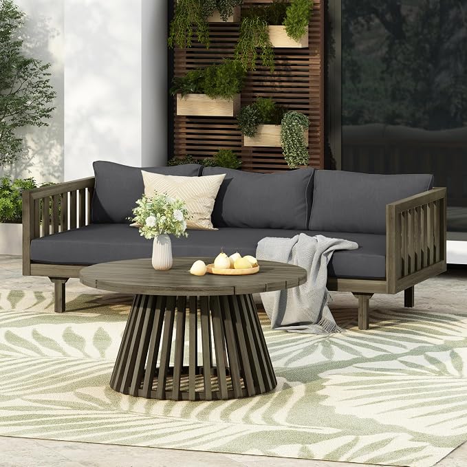 Christopher Knight Home Claremont Patio Sofa and Coffee Table Set, 2 Piece by ChristopherKnightHome