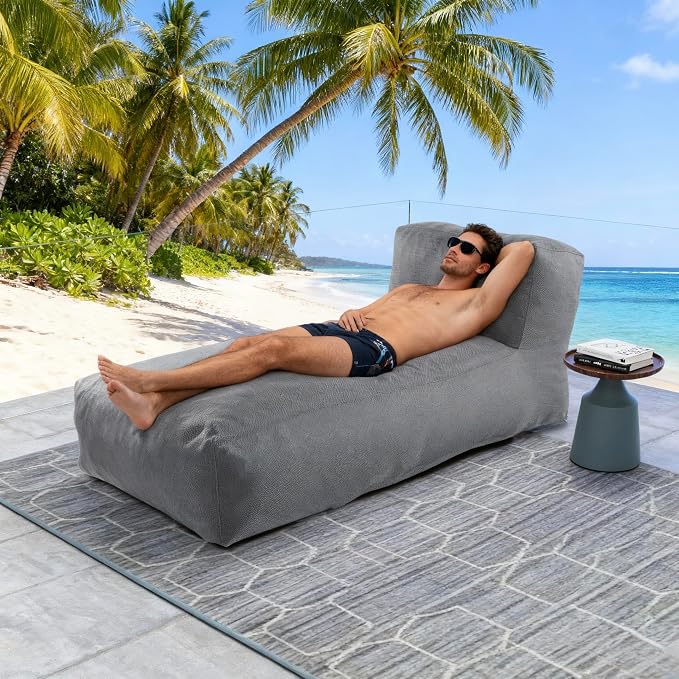 Outdoor Bean Bed Chair Sun Lounger, Outdoor Couch Sofa - Image 5