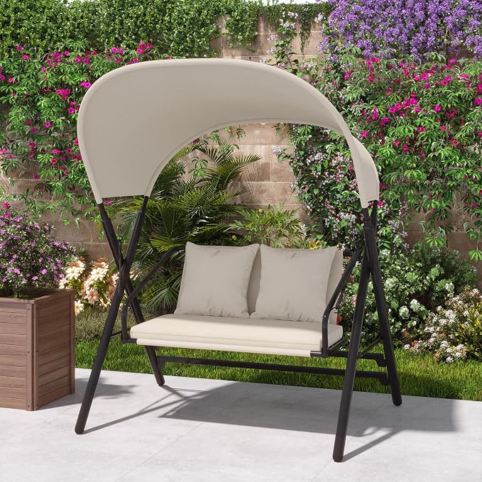 AECOJOY Outdoor Porch Swings for Adults 600LBS 2 Seat Patio Swings - Image 8