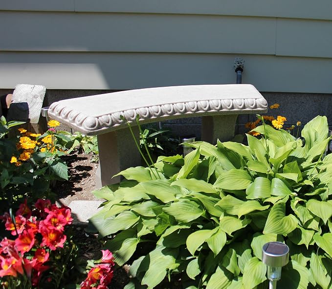 EMSCO Group Garden Bench Statue – Resin Construction - Image 4