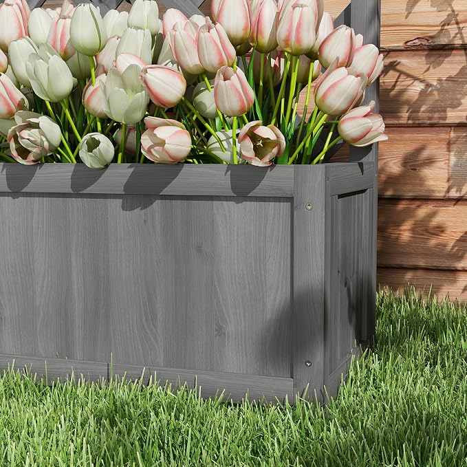Outsunny Wooden Raised Garden Bed - Image 9