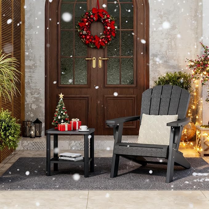 Adirondack Square Outdoor Side Table Set of 2, 2-Tier Small Outdoor Table - Image 9