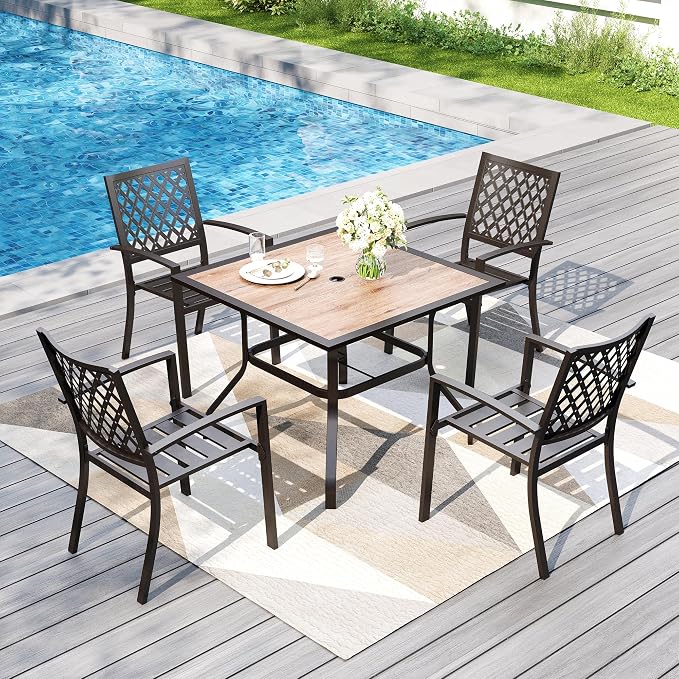 PHI VILLA 5 Pieces Outdoor Dining Set - Image 5