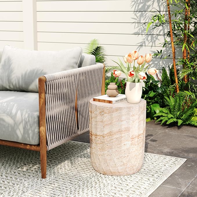 Christopher Knight Home Jayme 18.5" Indoor Outdoor Cylinder Accent Side Table by ChristopherKnightHome