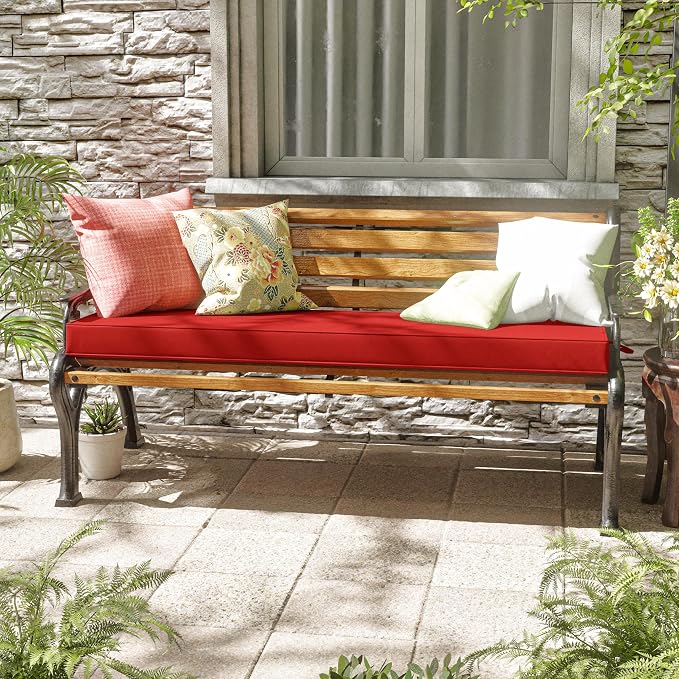 Premium Outdoor Bench Cushions for Patio Furniture 3.5inches Memory Foam Bench - Image 2