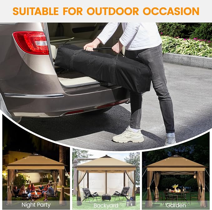 Yaheetech 11'x11' Pop Up Gazebo Instant Tent - Image 6