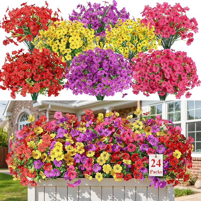 Alupssuc 24 Bundles Artificial Flowers by Alupssuc