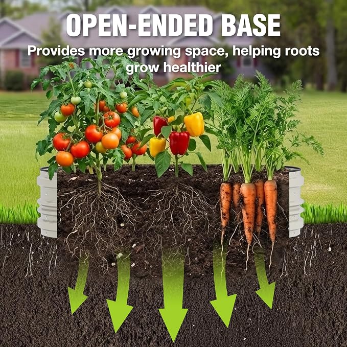 WORKPRO 2PK 4x2x1ft Outdoor Galvanized Raised Garden Bed Kit, Rust & Corrosion - Image 5