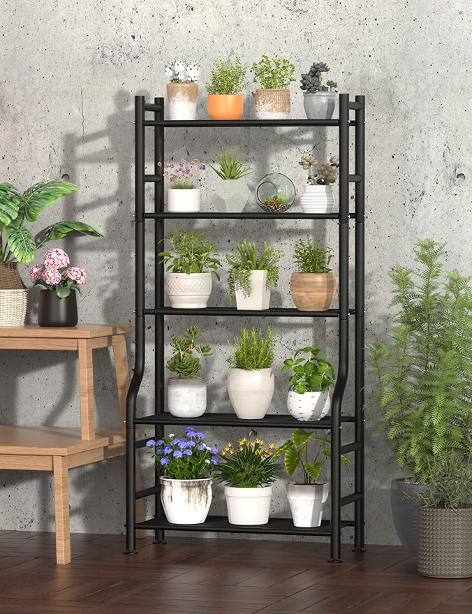 Plant Stand Indoor Outdoor, 5-Tier Metal Tall Plant Stands - Image 4