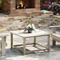WestinTrends Malibu Low Outdoor HDPE Square Patio Coffee Table by WestinTrends