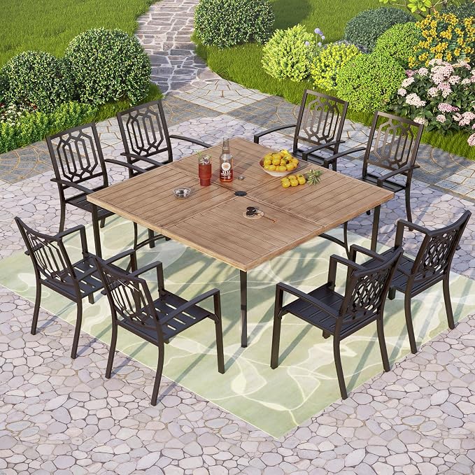 PHI VILLA 9 Pieces Outdoor Dining Set - Image 2