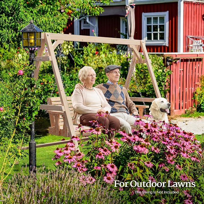 VINGLI 5FT Wooden Swing Frame, 660 LBS Heavy Duty A-Frame Porch Swing Stand - Image 7