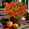 Artificial Fall Flowers Outdoor Fake Mums by AXYLEX