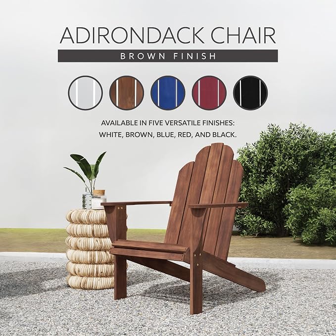 Linon Home Dcor Home Decor Teak Wood Stock Chair, 30.4" wx37.6 dx37.8 h - Image 6