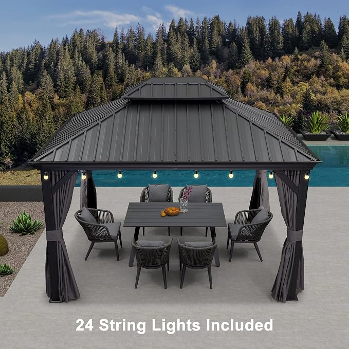 PURPLE LEAF 10' X 12' Hardtop Gazebo - Image 2