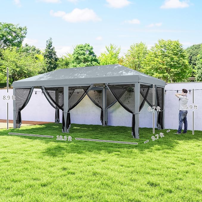 Outsunny 10' x 20' Pop Up Canopy Tent - Image 7